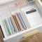 Martha Stewart Kerry Plastic Stackable Office Desk Drawer Organizers with Gold Trim, Various Sizes, Set of 5 BE-PB9085-G-5-CLRGLD-MS - alternate 5